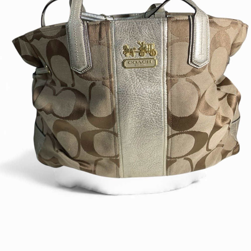 Coach Brown and Silver “ Chelsea” Women's Bag (item#b122)